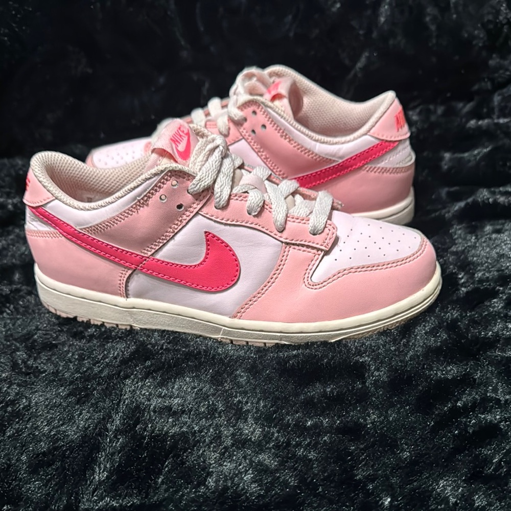 Nike Dunk Low Triple Pink Kids Size 3Y